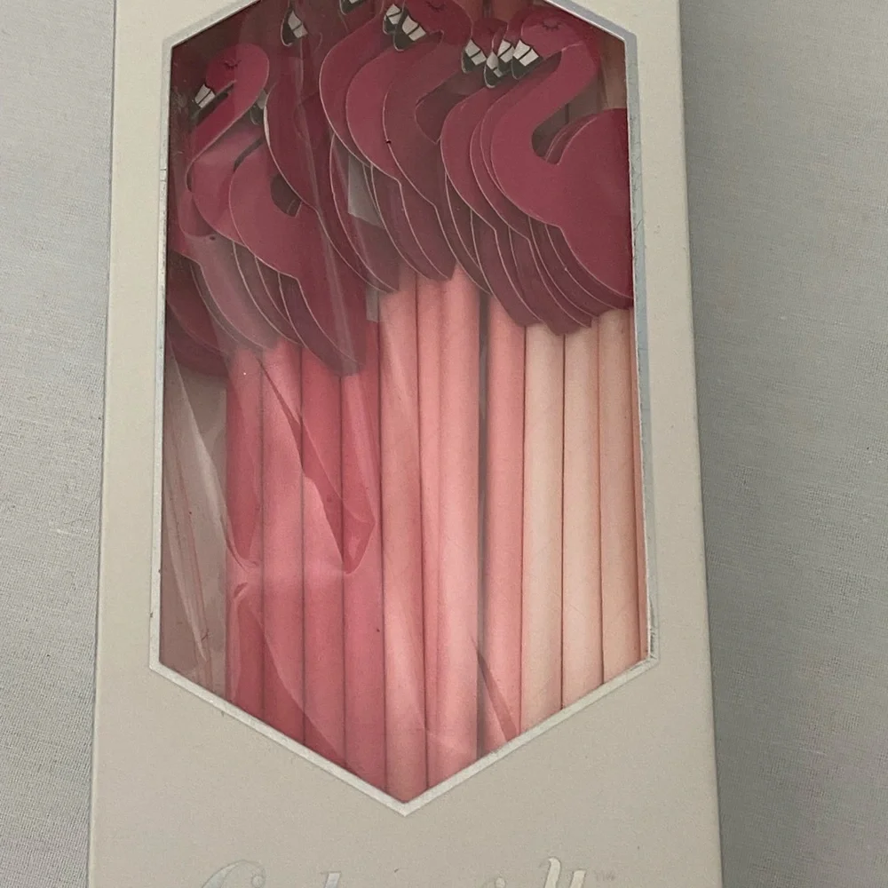 🦩 Flamingo PARTY utensils, placecards & straws